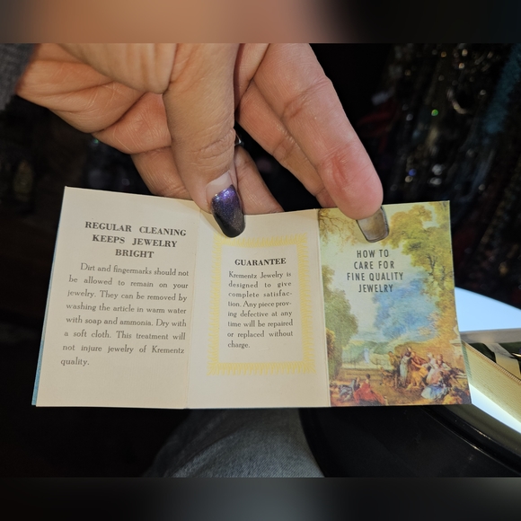 Krementz Pansy 14K gold-packed earplug w/ original box Vintage American Antique - Picture 7 of 9